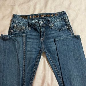 Rock Revival straight jeans size 30 with inseam 32.